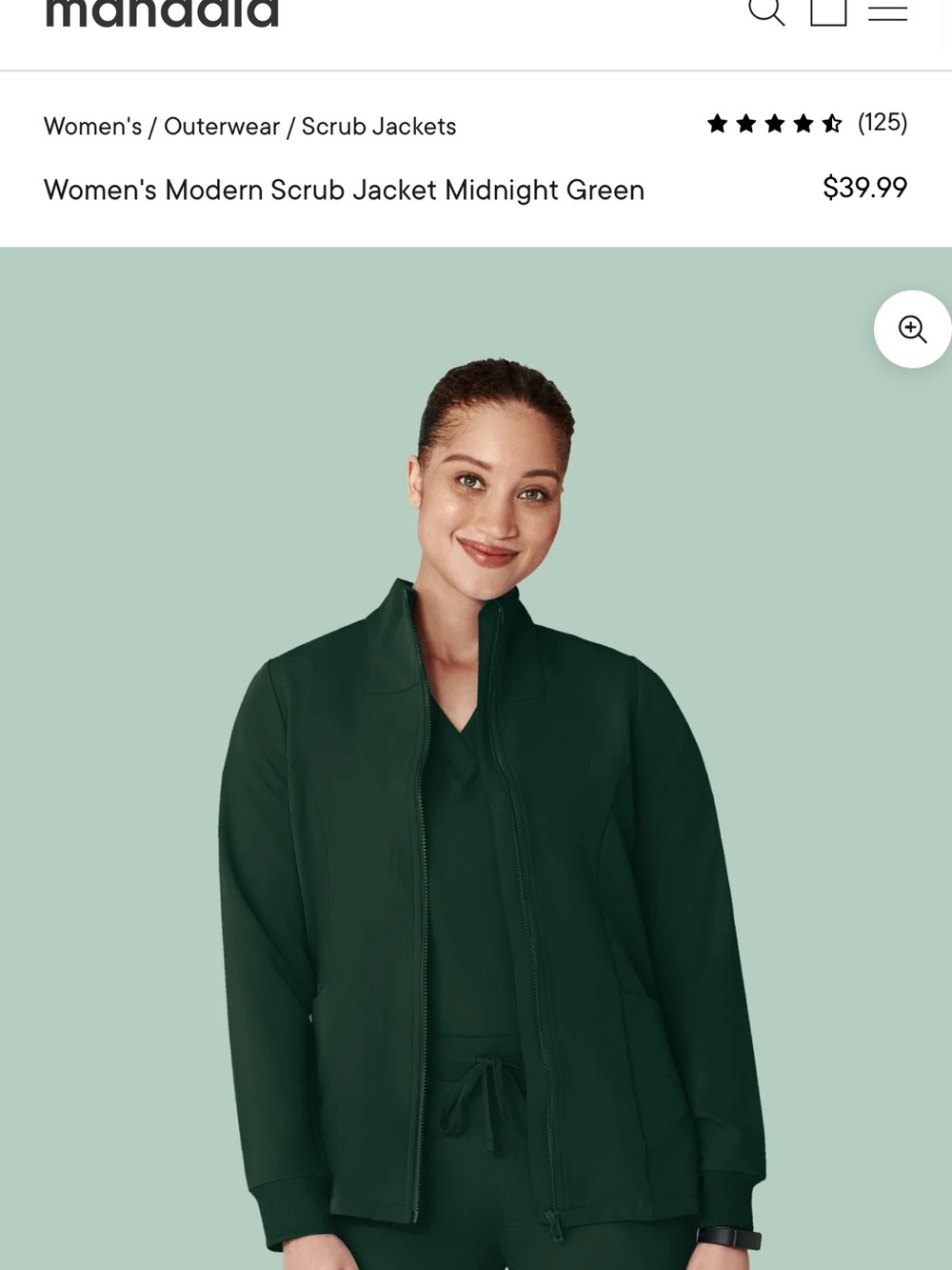 Madala Women's Modern Scrub Jacket